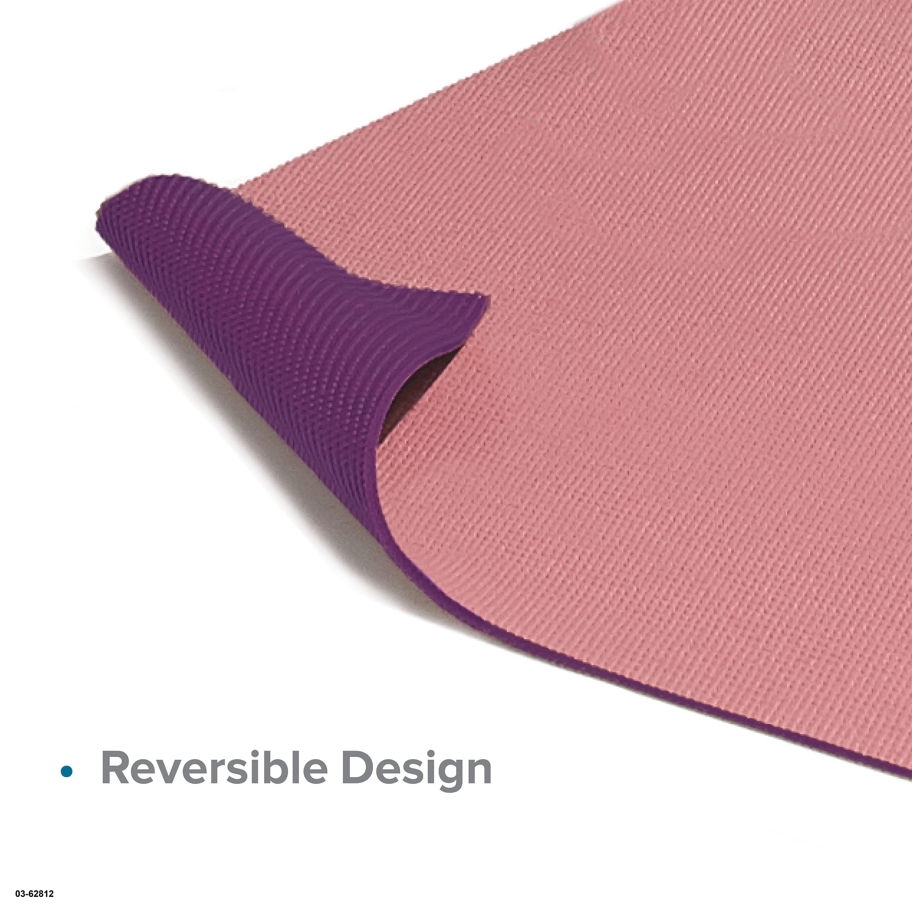Gaiam Reversible Yoga Mat, Berry Red, 5mm
