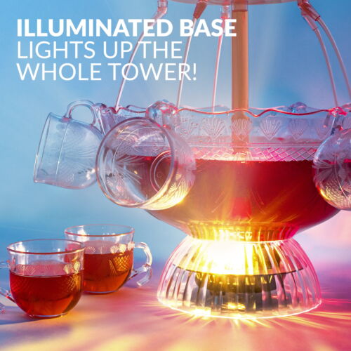 LPF230 3-Tier Lighted Party Fountain, Includes 8 Reusable Cups