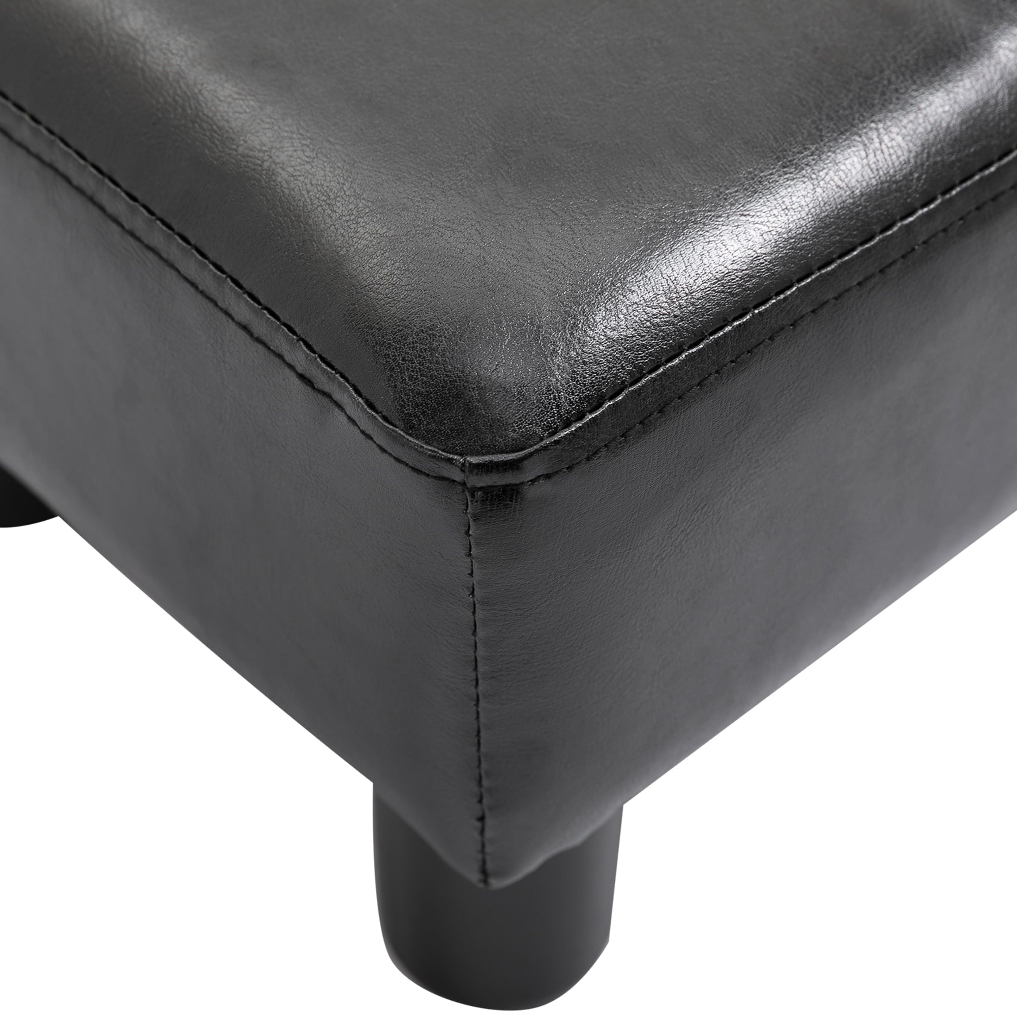 Homcom Modern Small Faux Leather Ottoman / Footrest Stool