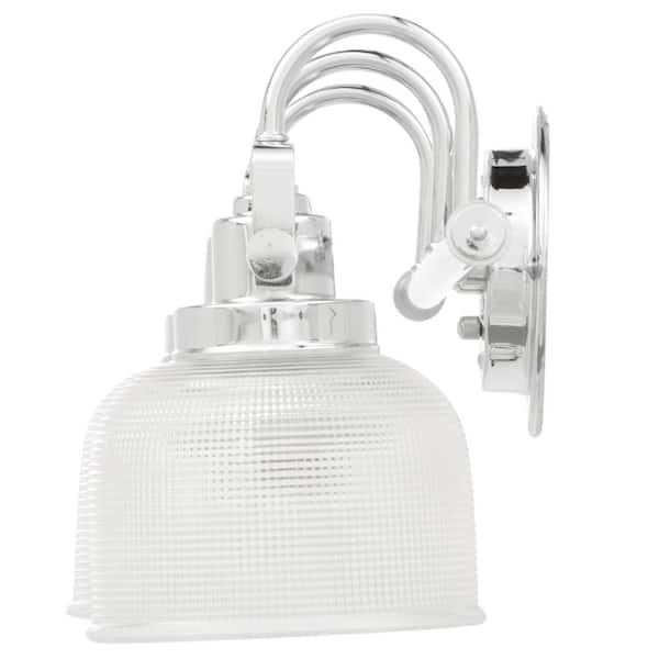 Archie Collection 26-1/2 in. 3-Light Polished Chrome Clear Double Prismatic Glass Coastal Bath Vanity Light