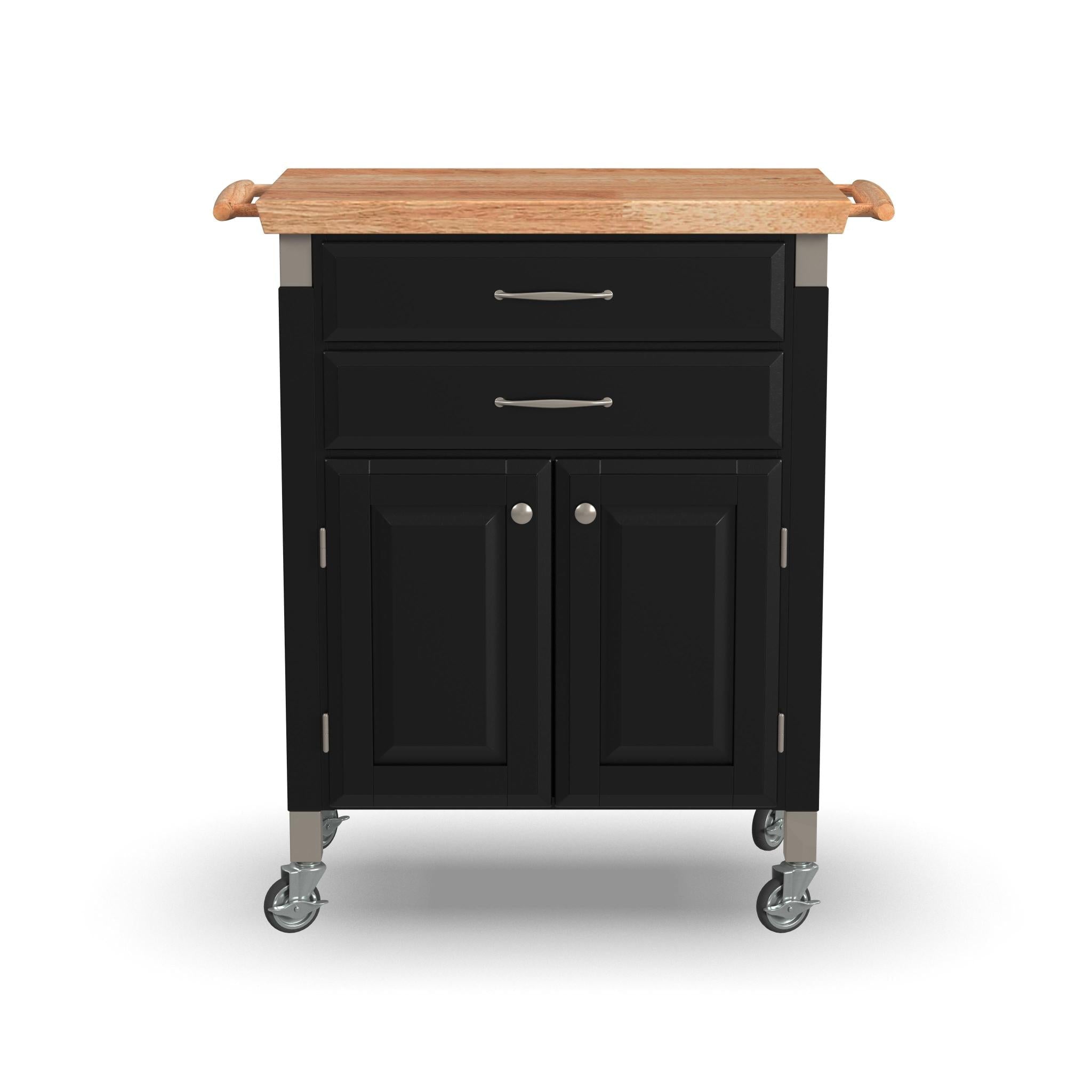 Dolly Madison Black Kitchen Cart