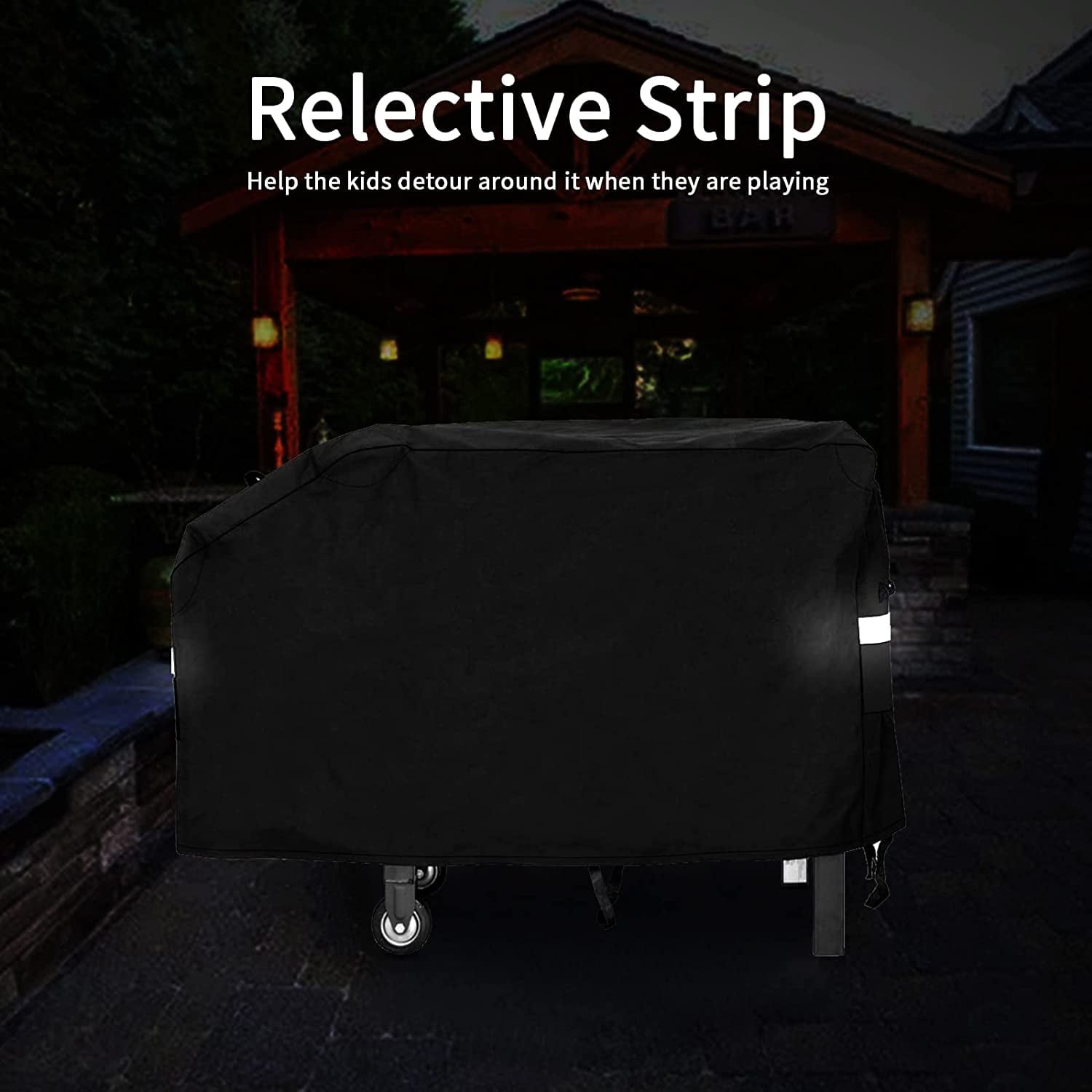 28 inch Griddle Cover for Blackstone, 600D Anti-Fade Waterproof Flat Top Grill Cover for Blackstone 28 inch Griddle Cooking Station with Single Shelf without Hood, Come with Support Pole, Black