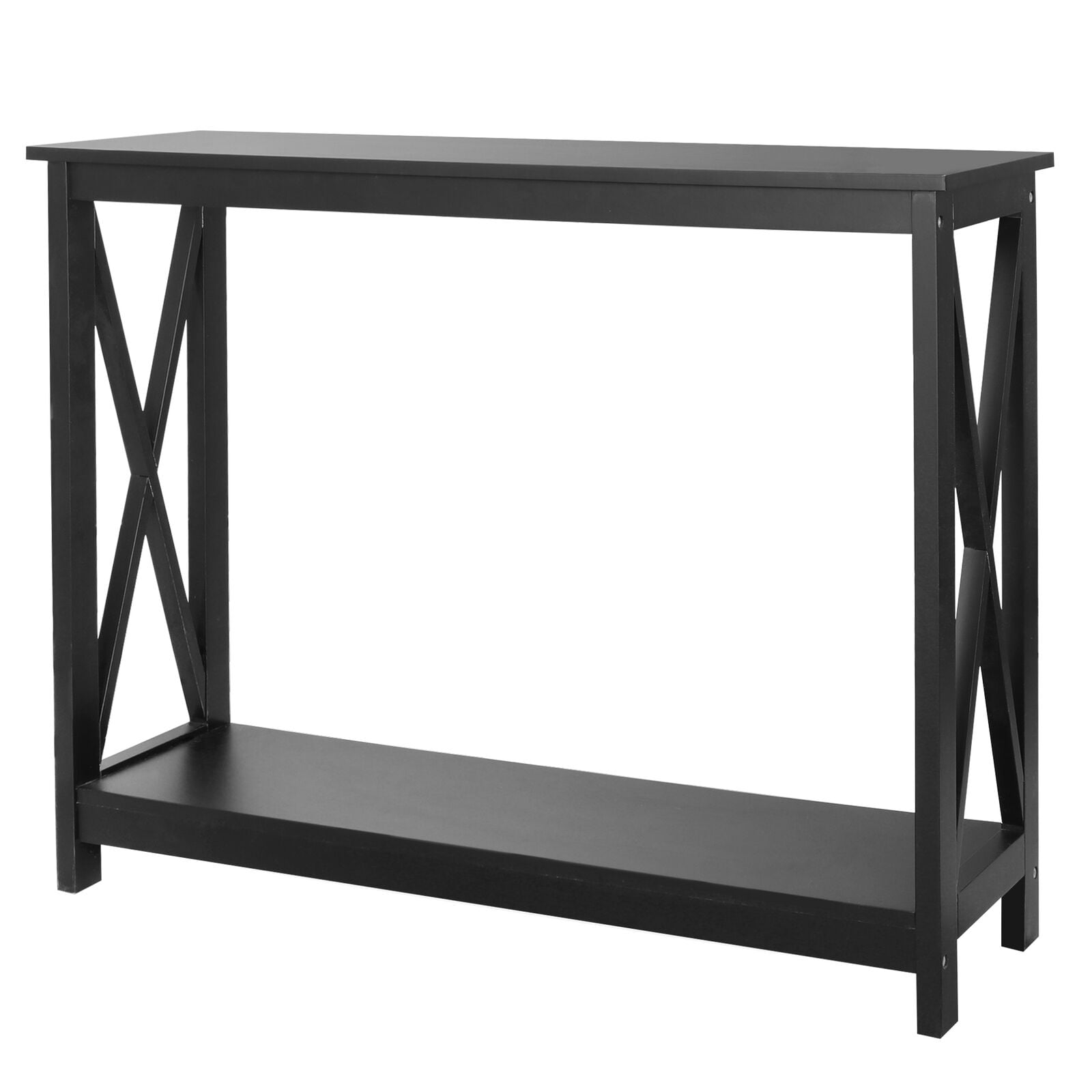 ZENSTYLE Console Table Entryway Simple Style Wood Side Display Black