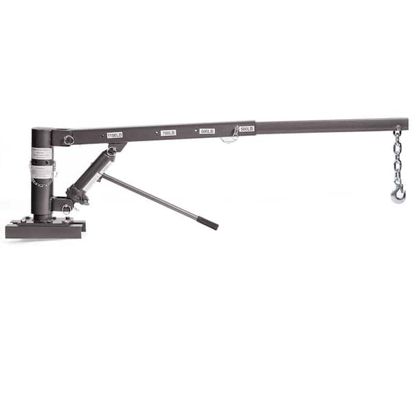 1100 lbs. Capacity 59.5 lbs. Hitch Class I Hitch Mounted Crane Hydraulic Lift Hoist