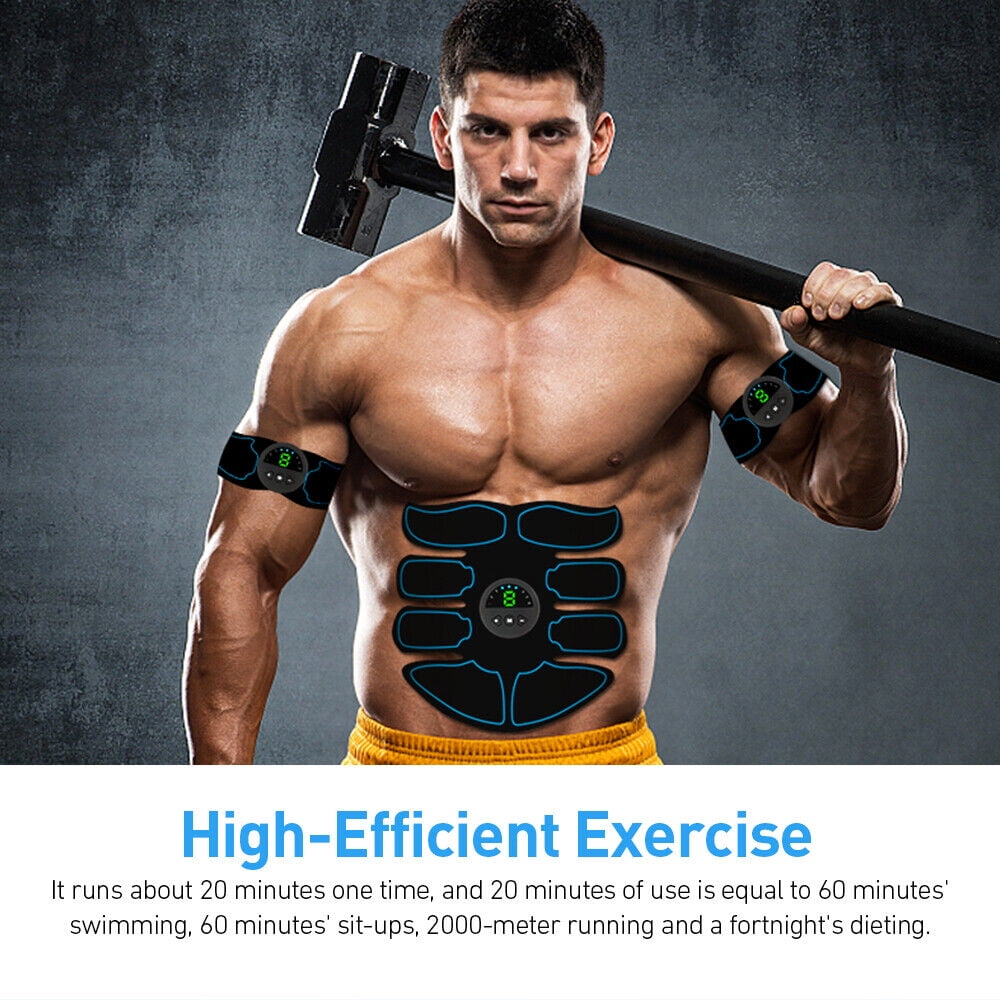 Vtin Adult Sports EMS Abdominal Muscle Toning Trainer ABS Stimulator Toner Fitness Binder Gym Belt