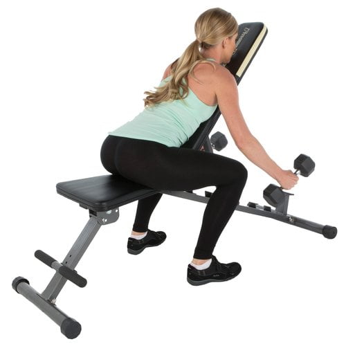 Fitness Reality Super Max 1000 Heavy-Duty Weight Bench, 12 Adjustable Backrest Positions, 800 lb Weight Capacity
