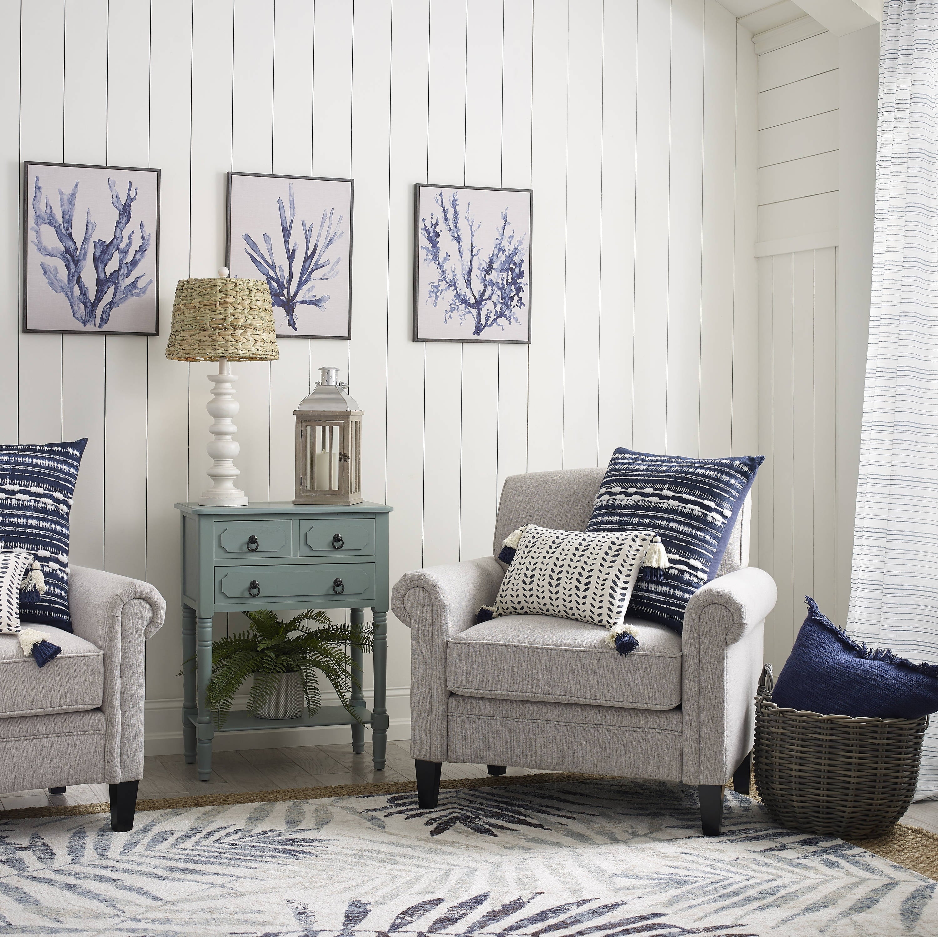 KOWO Upholstered Rolled Arm Accent Armchair gray