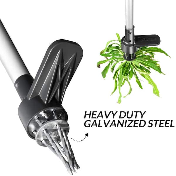 38.5 in. Weed Puller, 5 Claws Manual Stand Up Weeder Remover, Root and Dandelion Weed Removal Garden Weeding Tool
