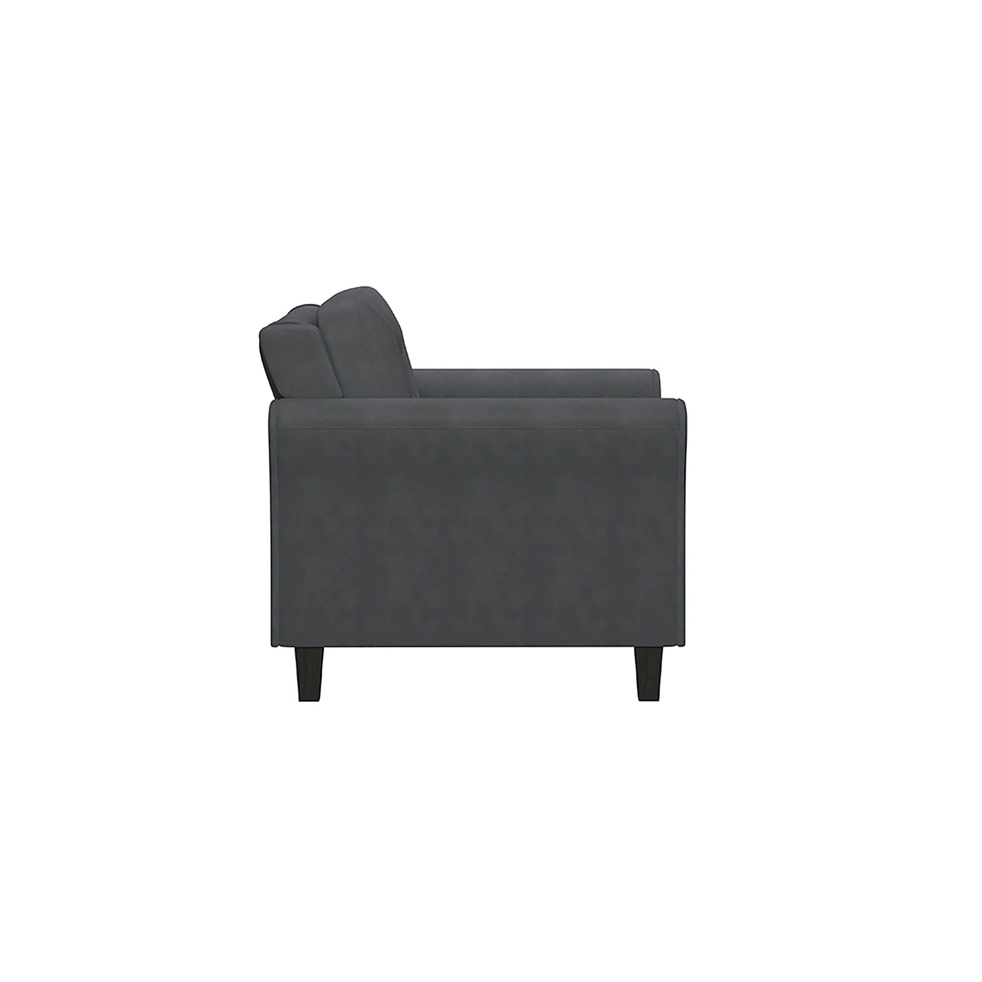 Lifestyle Solutions Taryn Club Chair, Dark Gray Fabric