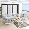 Modway Harmony 7-Piece  Sunbrella® Outdoor Patio Aluminum Sectional Sofa Set in Gray Gray