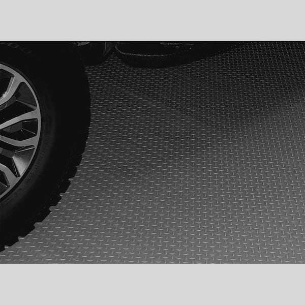 7.5 ft. x 20 ft. Charcoal Textured PVC Large Car Mat