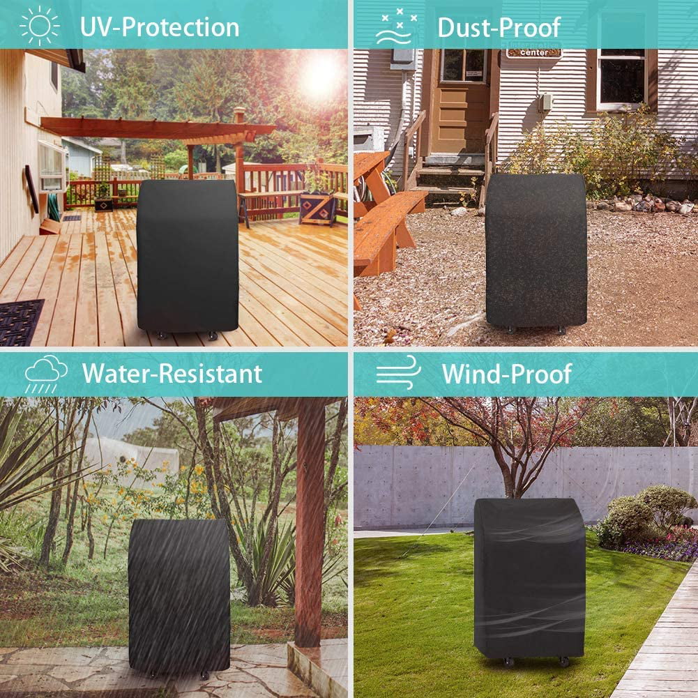 iCOVER Small Grill Cover - 30 inch Two Burner BBQ Gas Grill Cover 600D Heavy Duty Waterproof, Fit Grill with Collapsed Side Tables, Weber/Char-Broil/Brinkmann/Nexgrill/Jenn Air/Pit Boss 3 Series