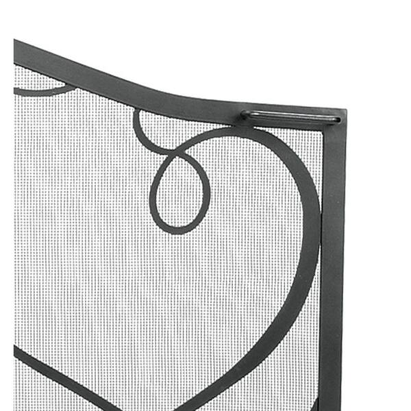38 in. L Graphite 1-Panel Cypher Flat Fireplace Screen