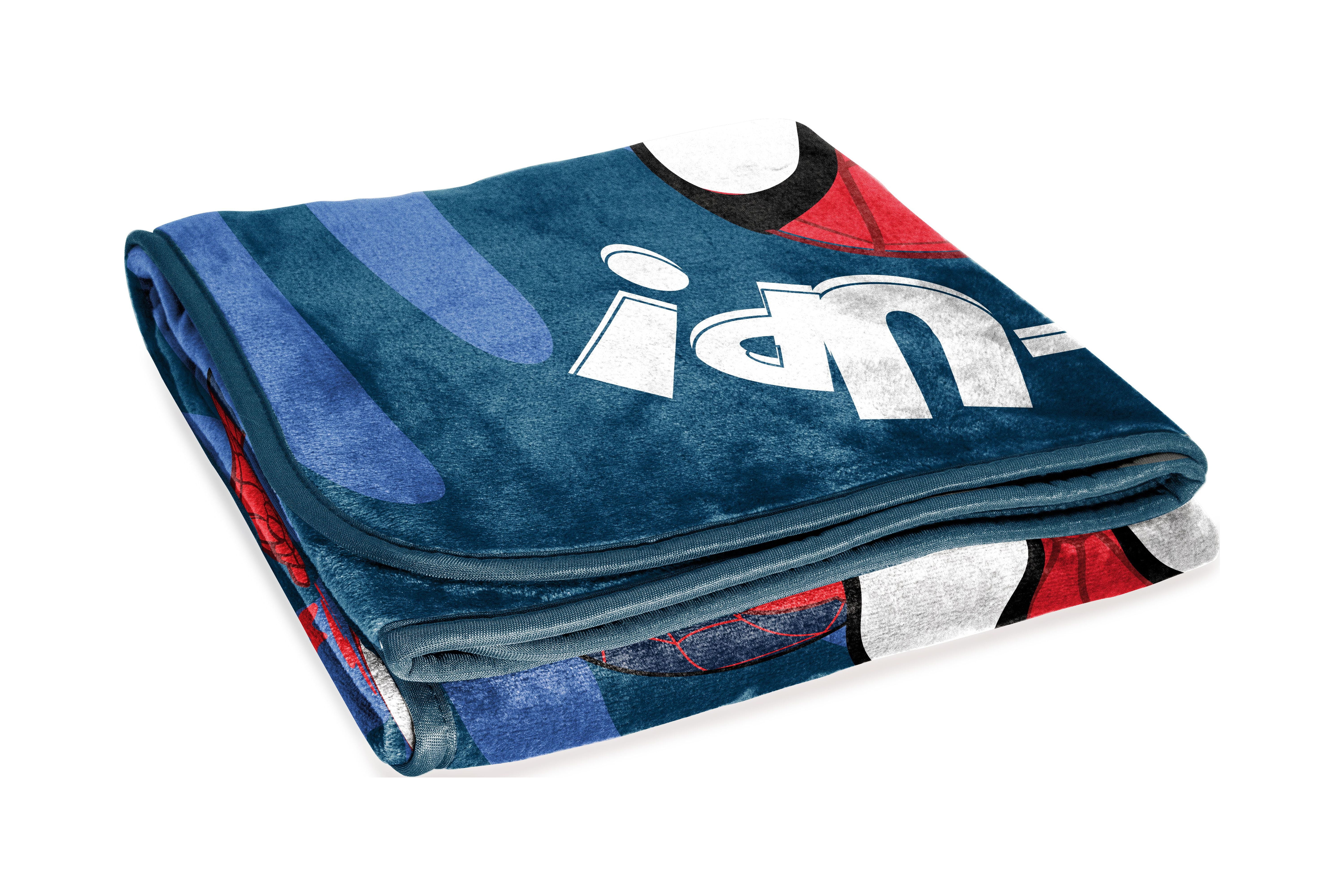 Spidey and His Amazing Friends Team Up Silk Touch Throw, 40 x 50, Microfiber, Blue, Marvel