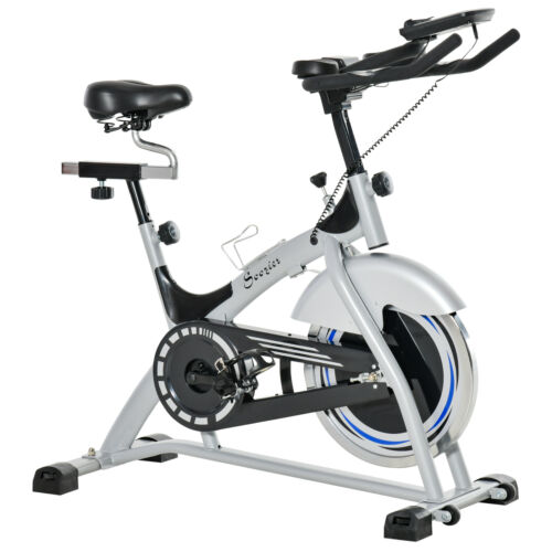 Home Gym Bike 33lb Flywheel Stationary Cycling Bicycle w/ Adjustable Resistance