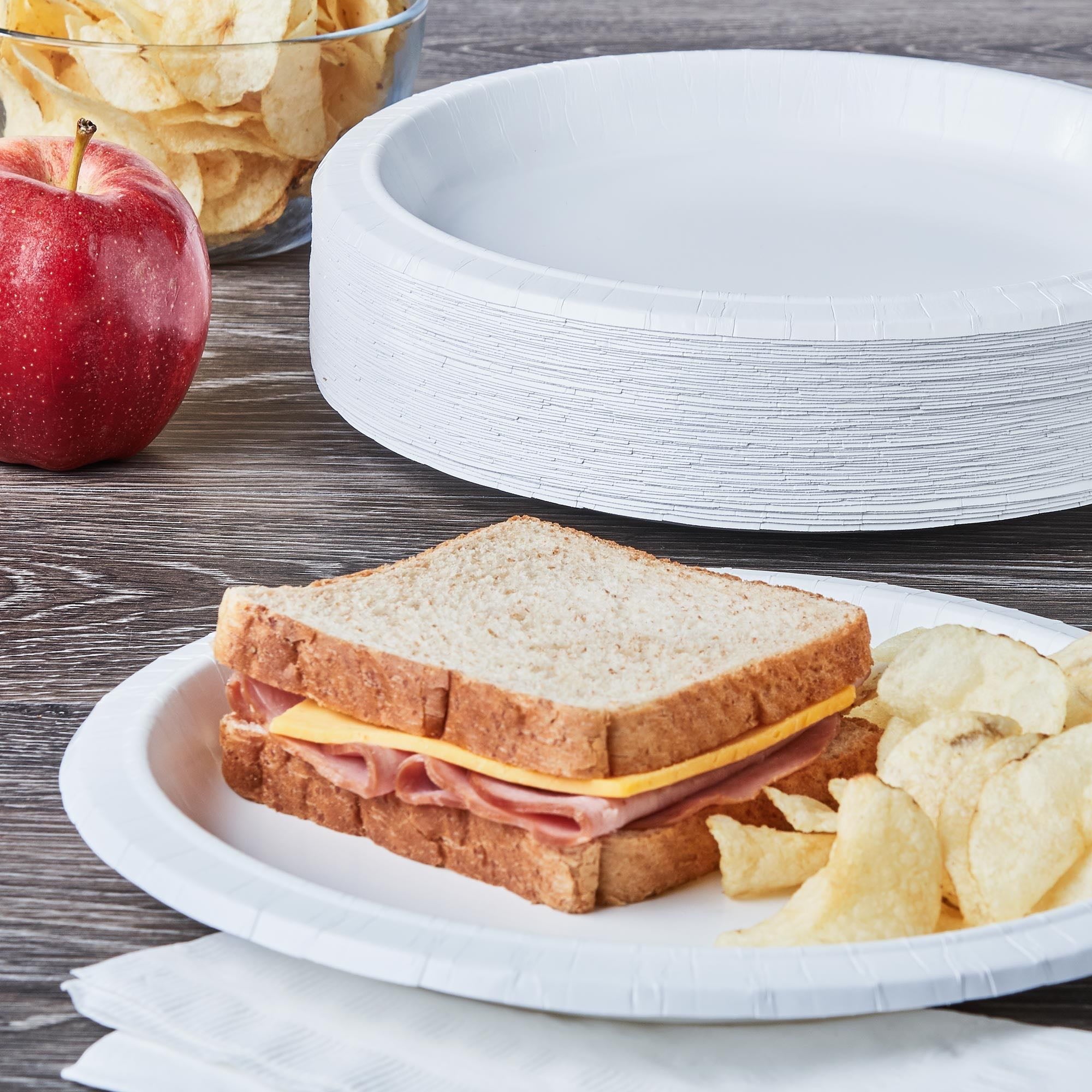 Great Value Everyday Strong, Soak Proof, Microwave Safe, Disposable Paper Plates, 10