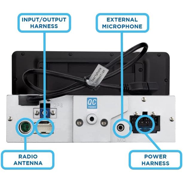 JENSEN CM9MIR 9 inch Single DIN Car Stereo Radio | Touch Screen with USB Screen Mirroring for Apple and Android Devices | Built-in Bluetooth