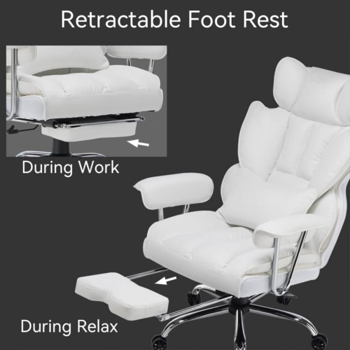 Desk Office Chair Big High Back Chair PU Leather Computer Chair Managerial Execu