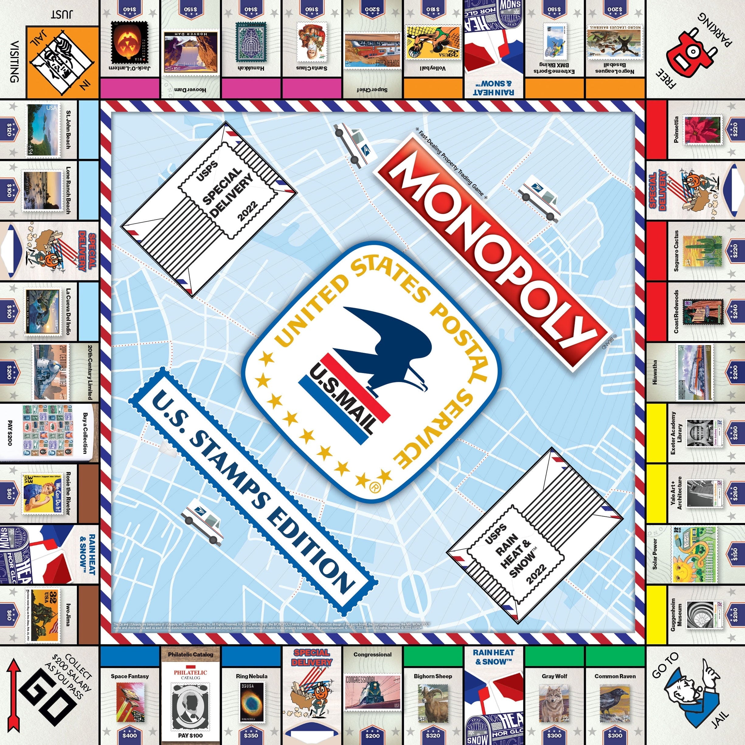 Monopoly U.S. Stamps Edition Board Game