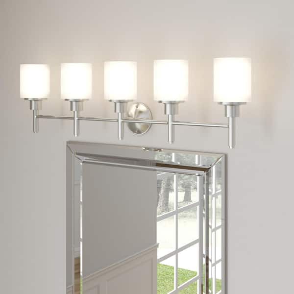 Aubrey 5-Light Satin Nickel Vanity Light