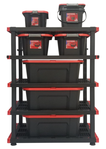 CRAFTSMAN 40-In W X 24-In D X 72-In H 5-Tier Heavy Duty Plastic Utility Shelving