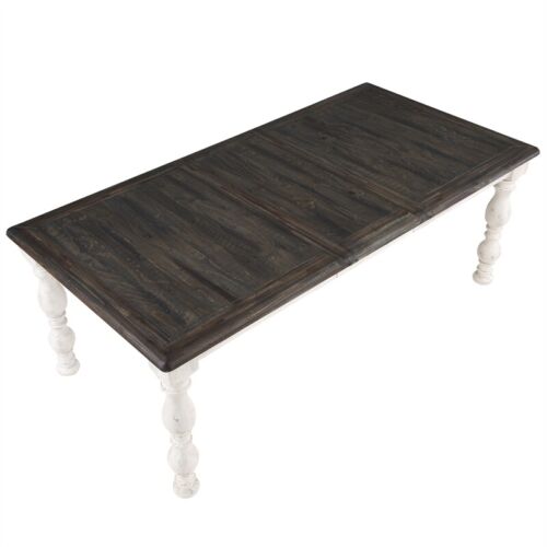 Heston Weathered White 84 in. Wood Dining Table
