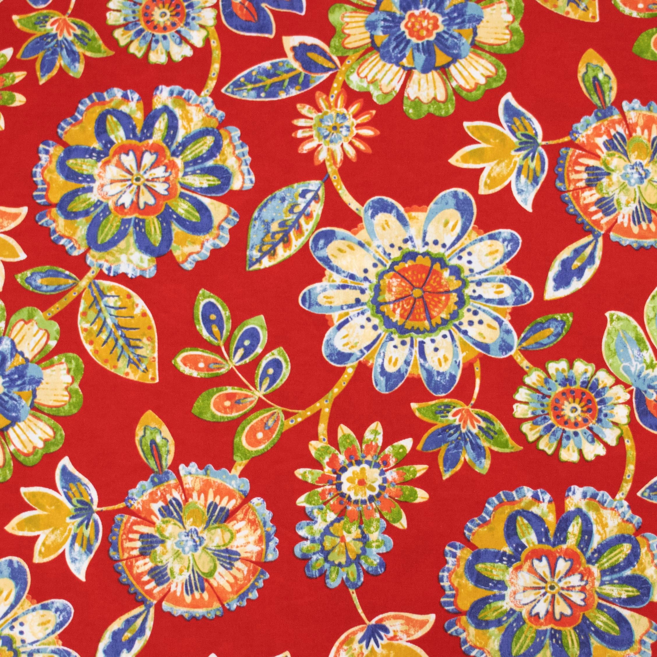 RSH Décor Indoor Outdoor Set of 4 Square and Lumbar Pillows Weather Resistant 17” x 17” and 20” x 12”, Daelyn Cherry