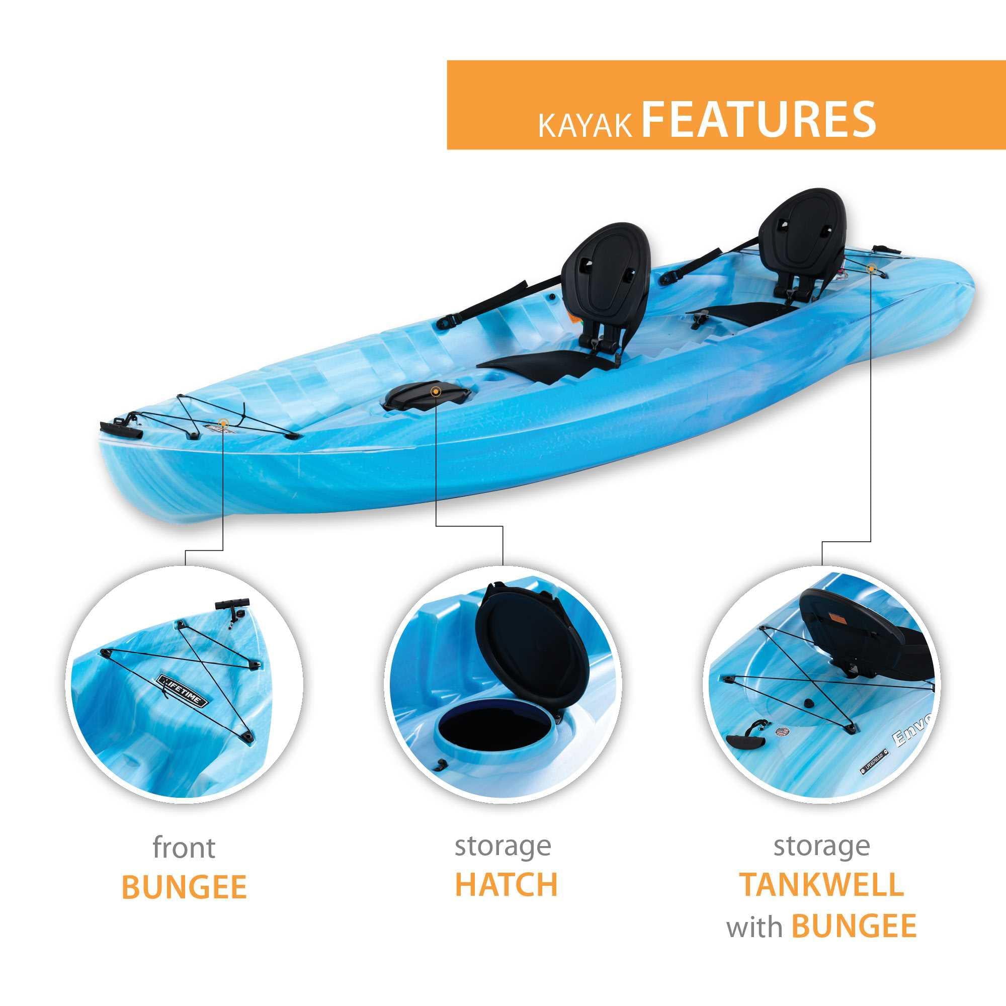 Lifetime Envoy 106 Tandem Kayak- Sky Fusion - 91192