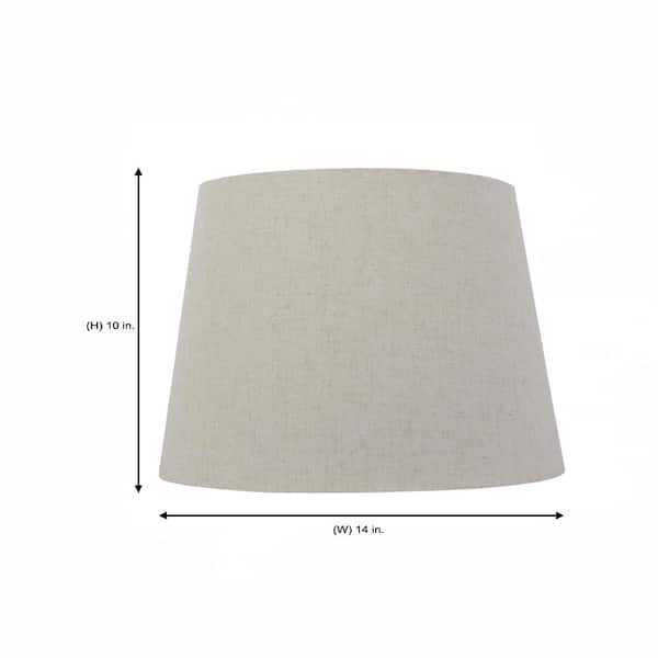 Mix and Match 14 in. Dia x 10 in. H Oatmeal Round Table Lamp Shade