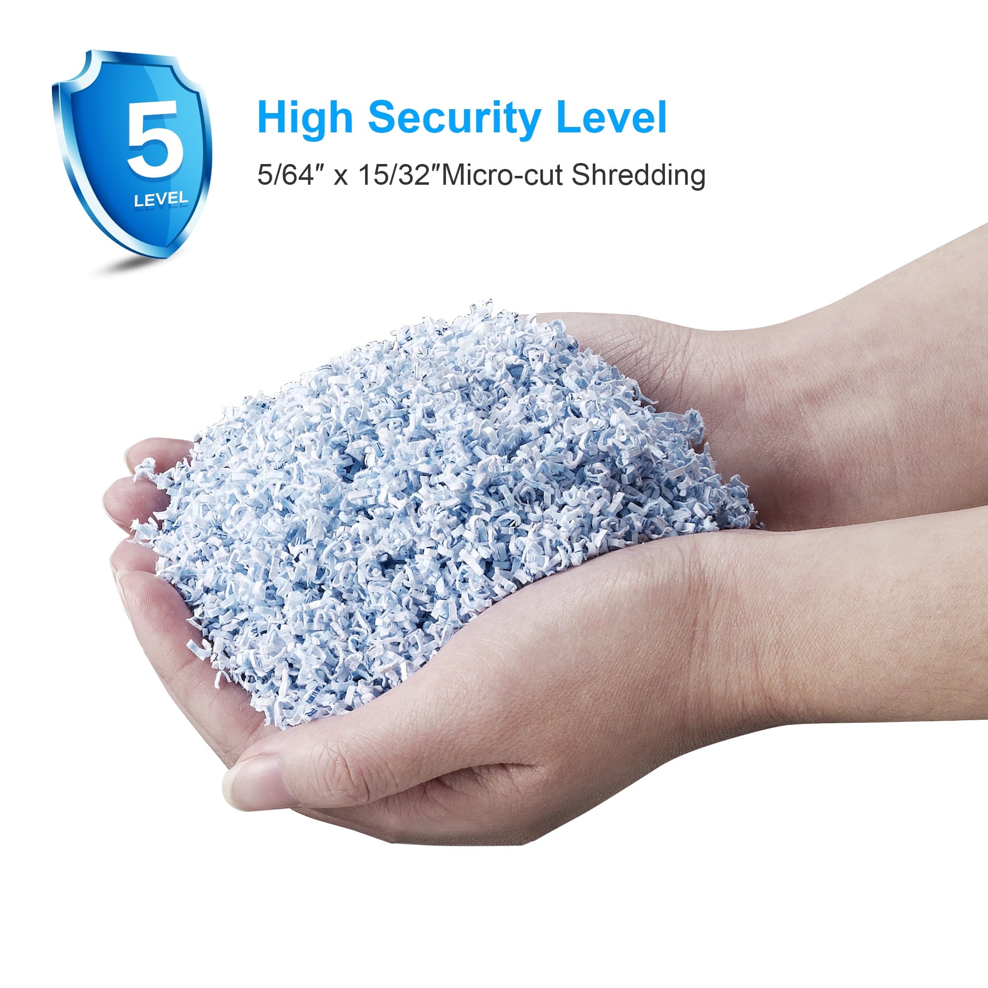 Bonsen 10-Sheet Micro Cut Paper Shredder Home Office Shredder with 5.2 Gallon Wastebasket