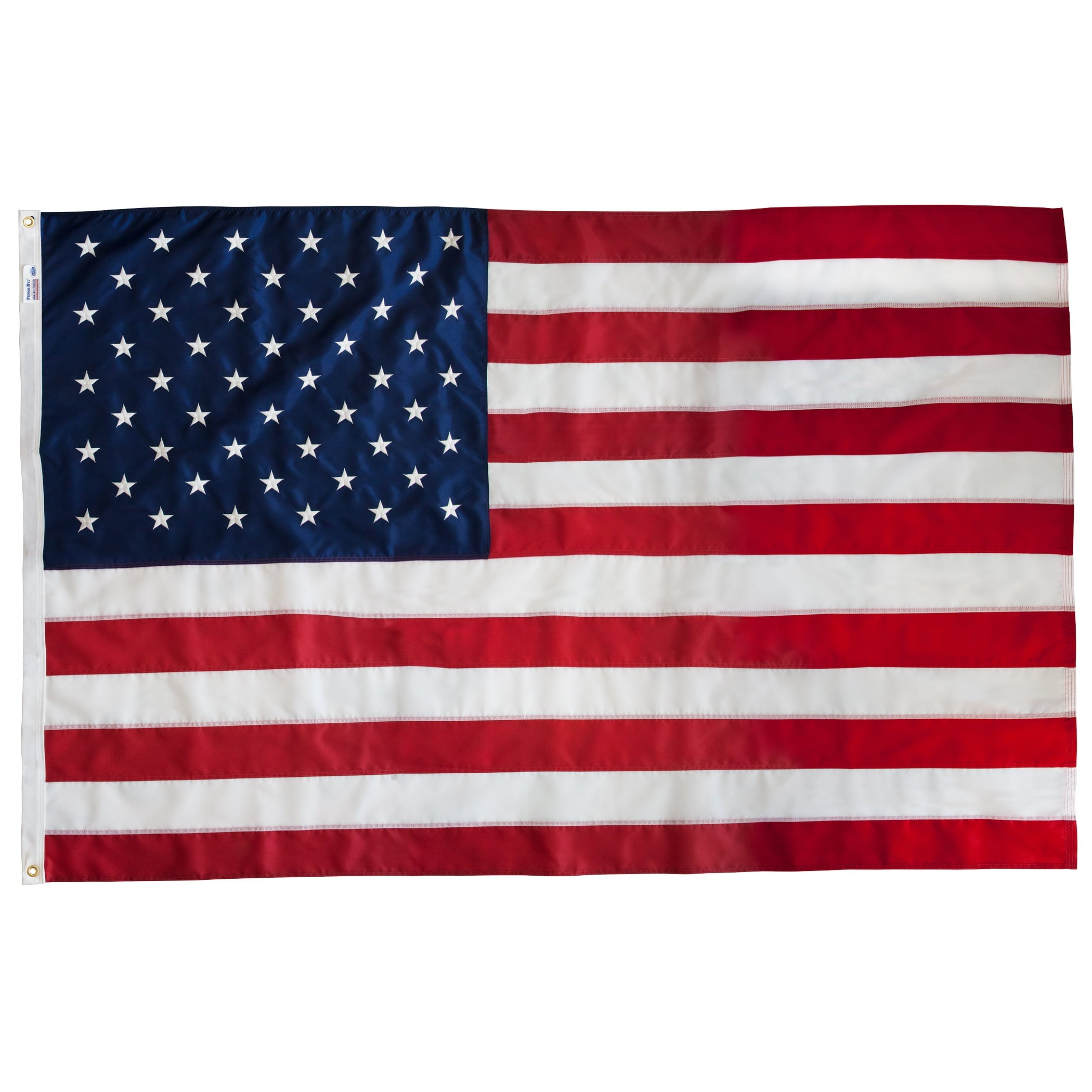 American Nylon Sewn and Embroidered Flag with Brass Grommets by Betsy Flags, 4' x 6'