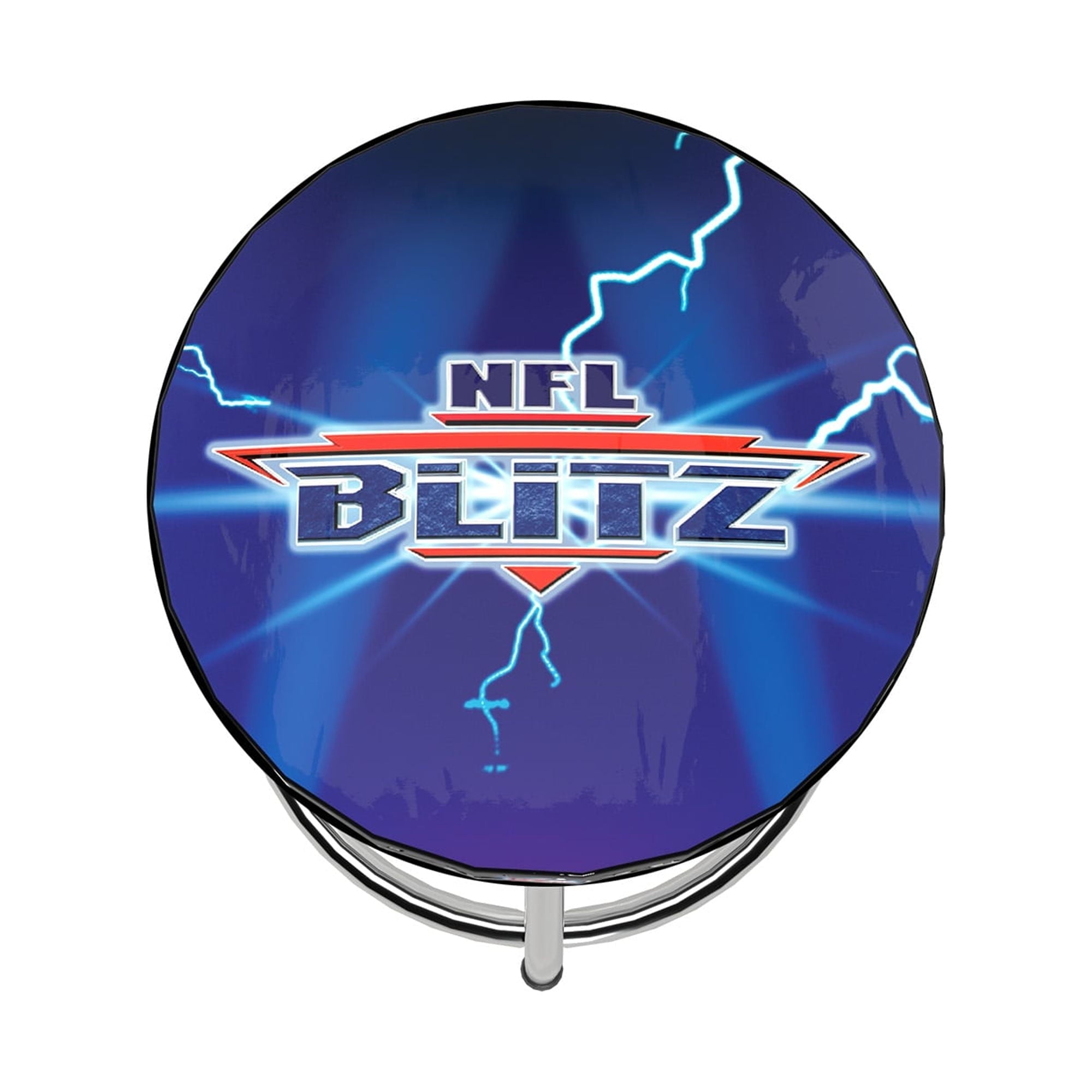 Arcade1UP NFL Blitz Logo Pub Video Game Adjustable Height Stool with Foam Padding