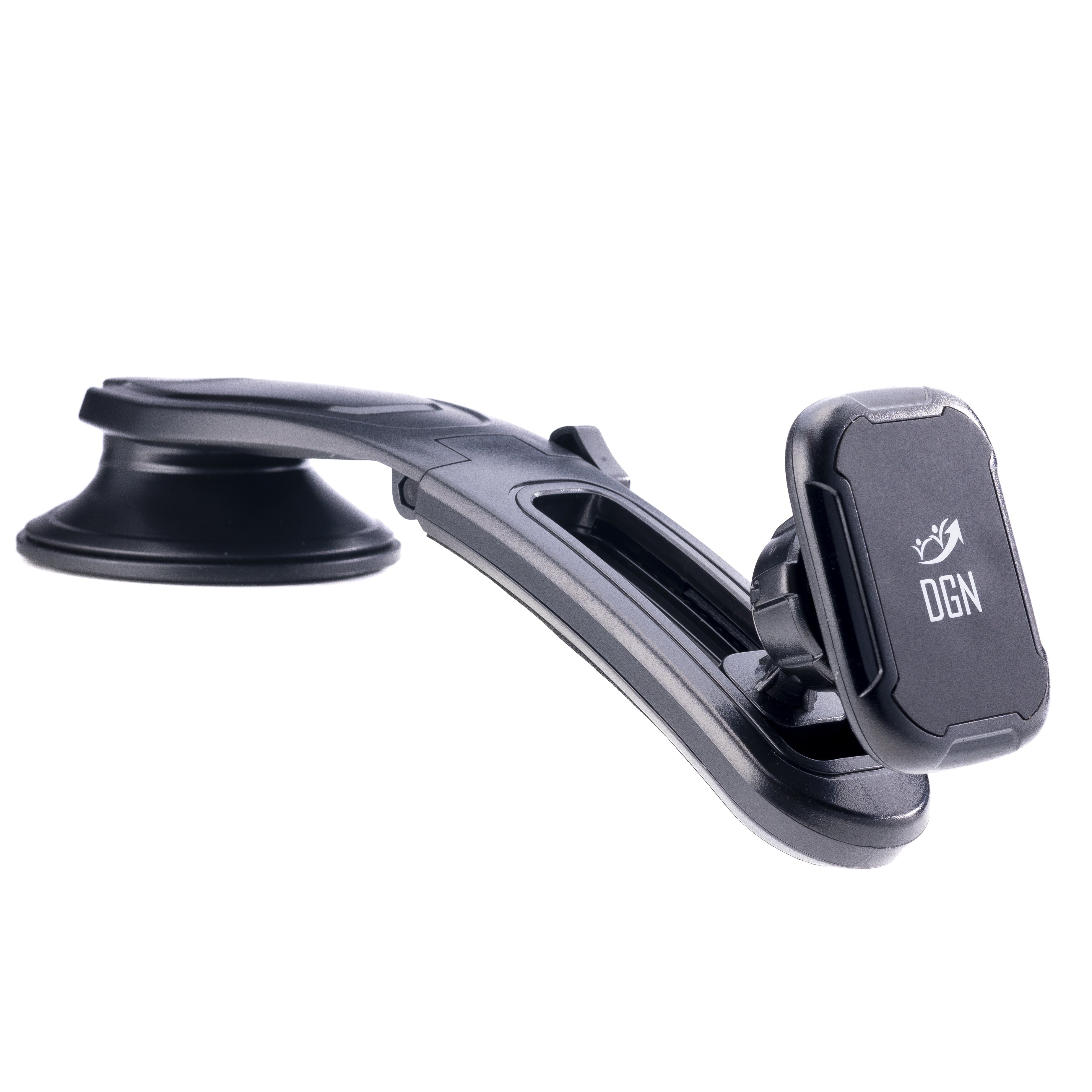 DGN Adjustable Strong Magnetic Car Phone Mount for Dashboard & Windshield, Adjustable Arm, Adjustable Head, Handsfree Phone Stand, Compatible with iPhone, Samsung & All Phones