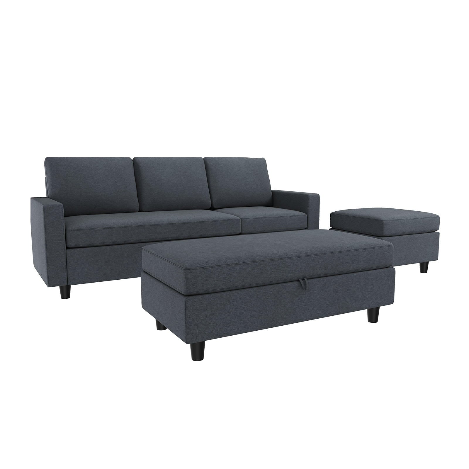 Honbay Dryades Sectional Sofas, Gray