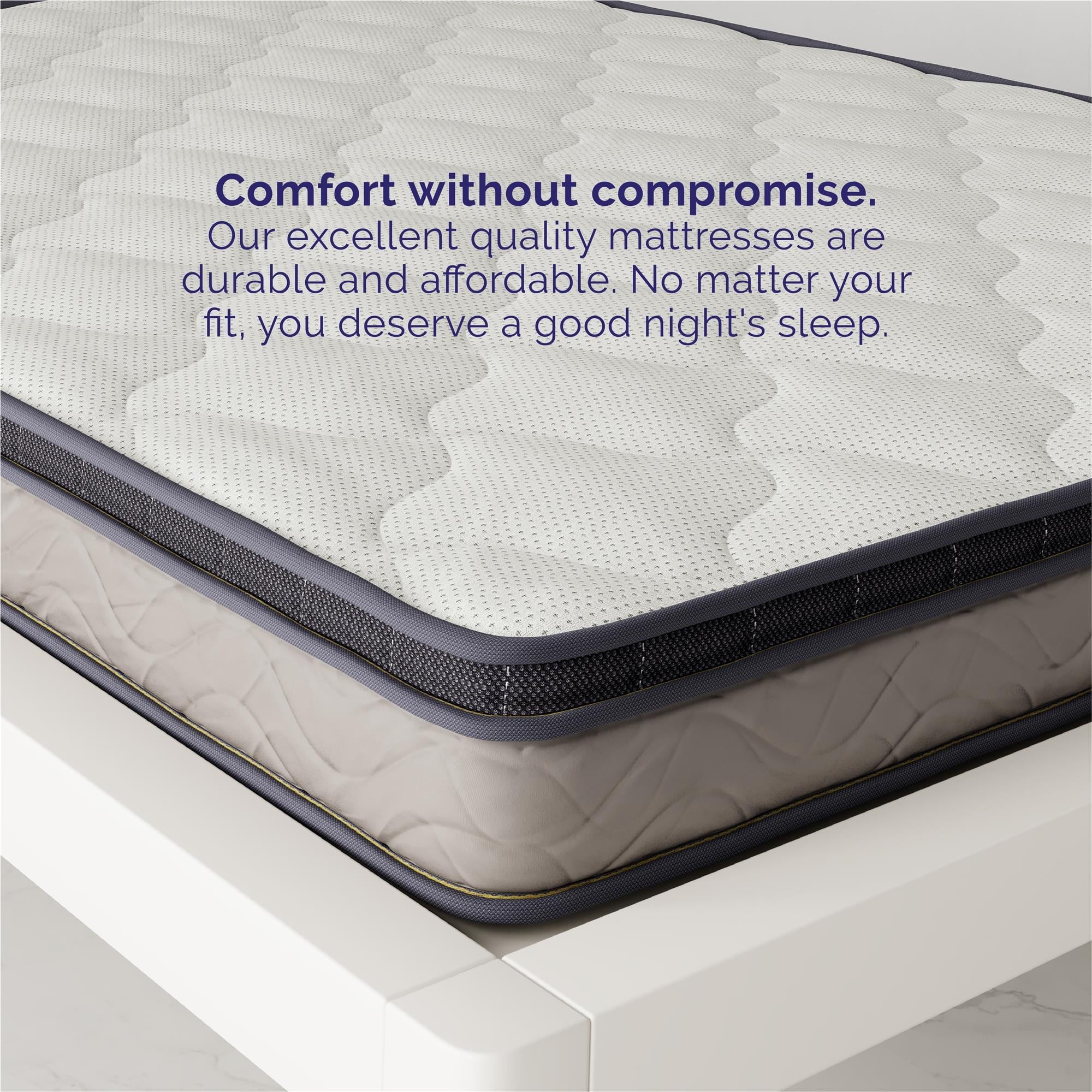 Sleep Regal 6 Inch EuroTop Innerspring Hybrid Mattress, Bed-in-a-Box, Queen
