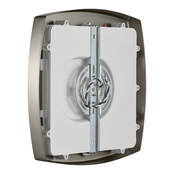 Square 12 in. Brushed Nickel Selectable LED Flush Mount (2-Pack)