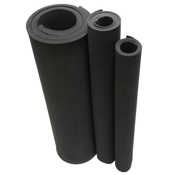 Closed Cell Sponge Rubber Blend 3/8 in. x 39 in. x 78 in. Black Foam Rubber Sheet