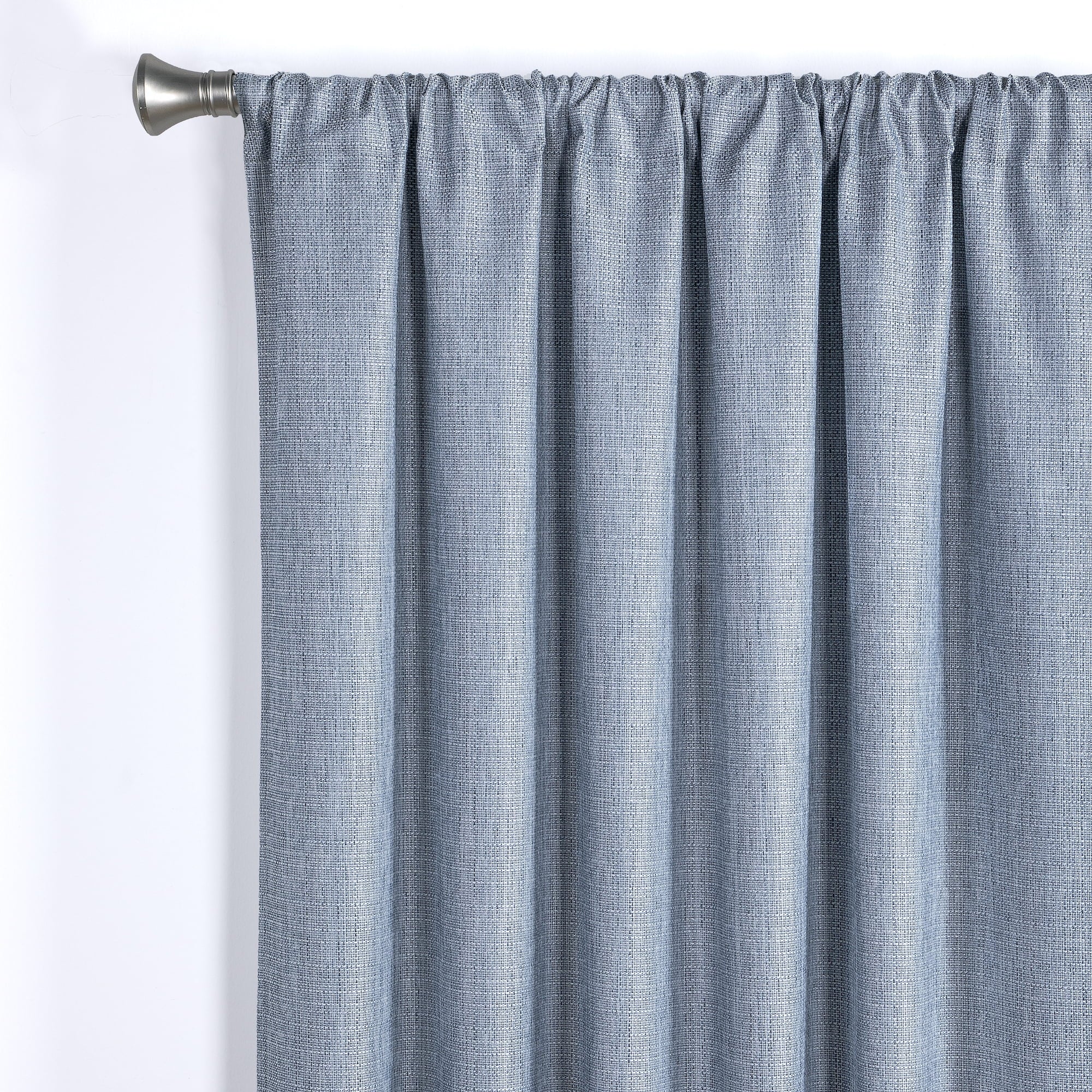 Ecologee Textured Total Blackout Curtains 2 Pack Panel Set - 100% Recycled, Navy, 40