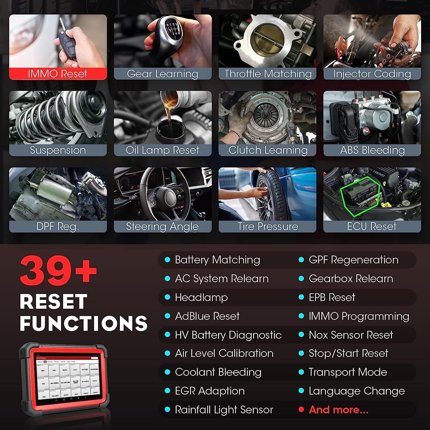 LAUNCH X431 IMMO Elite Key Programming Car Diagnostic Scan Tool with X-PROG3 Key Programmer, ECU Clone/match, CANFD&DOIP, 39+ Services  2 Years Free Update