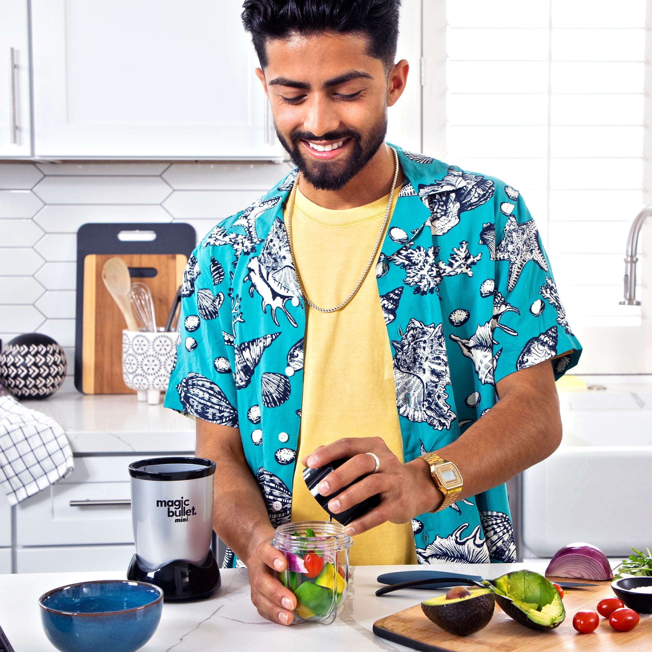 Magic Bullet® Mini 14 oz. Compact Personal Blender Silver/Black