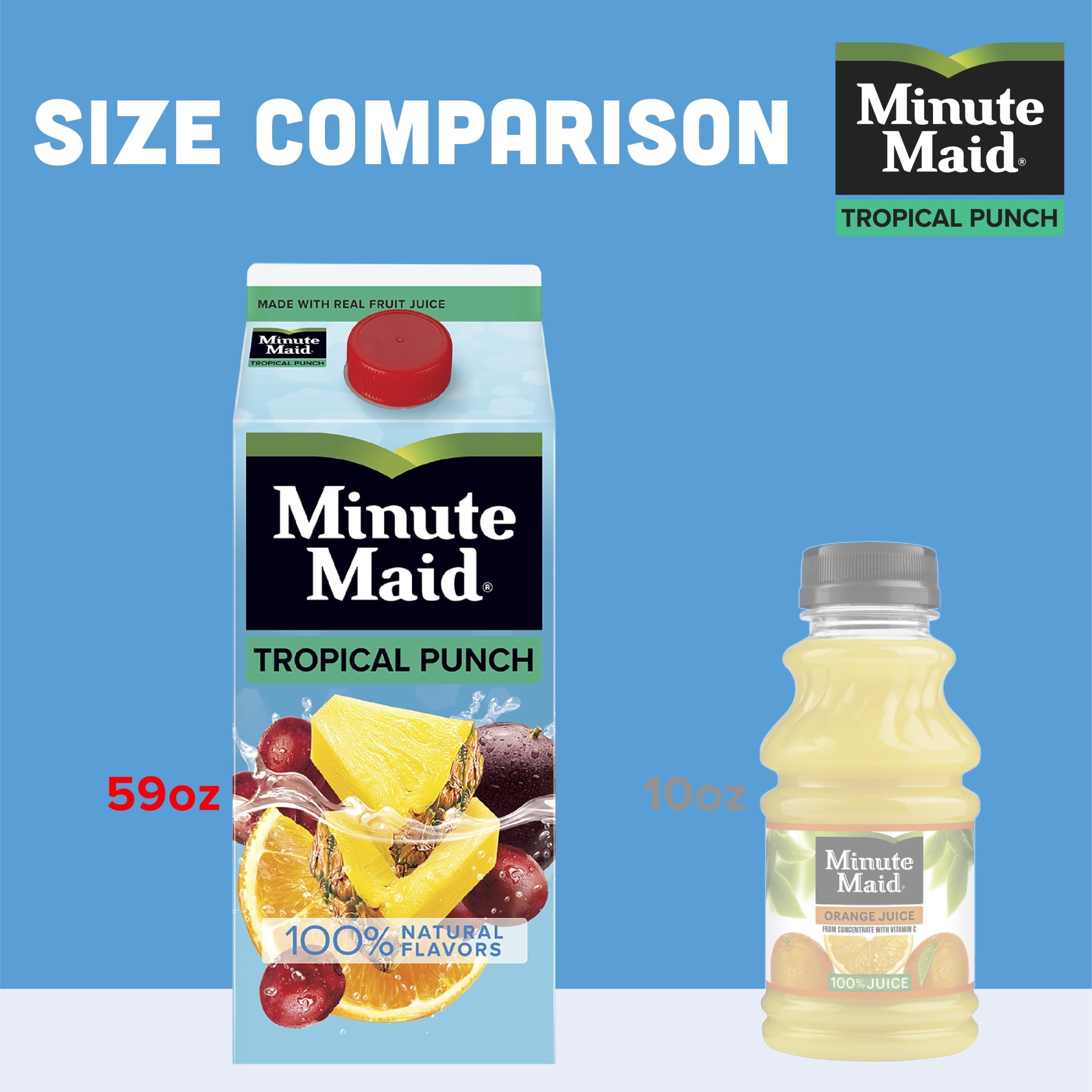 Minute Maid Tropical Fruit Punch Drink, 59 fl oz Carton