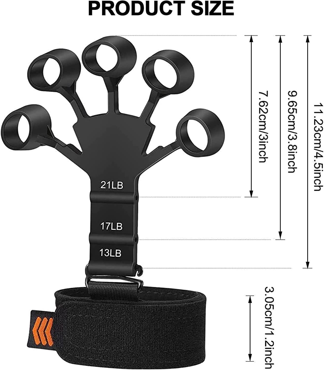 2 PCS Finger Strengthener,Grip Strength Trainer,Hand Grip Strengthener,Hand Exercisers for Strength,Finger Grip Strengthener,Hand Gripper,Finger Exerciser & Hand Strengthener (Black&Grey)