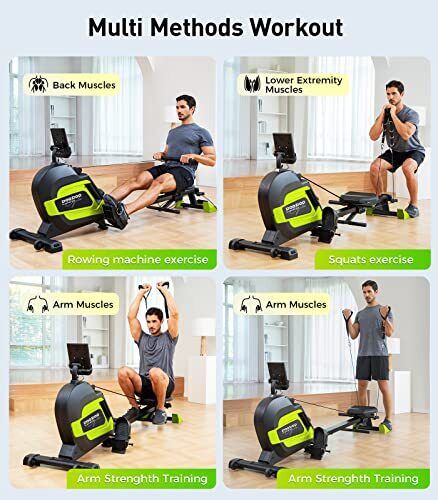 Rowing Machine,Rowing Machines for Home Use with Arm Strength Training for