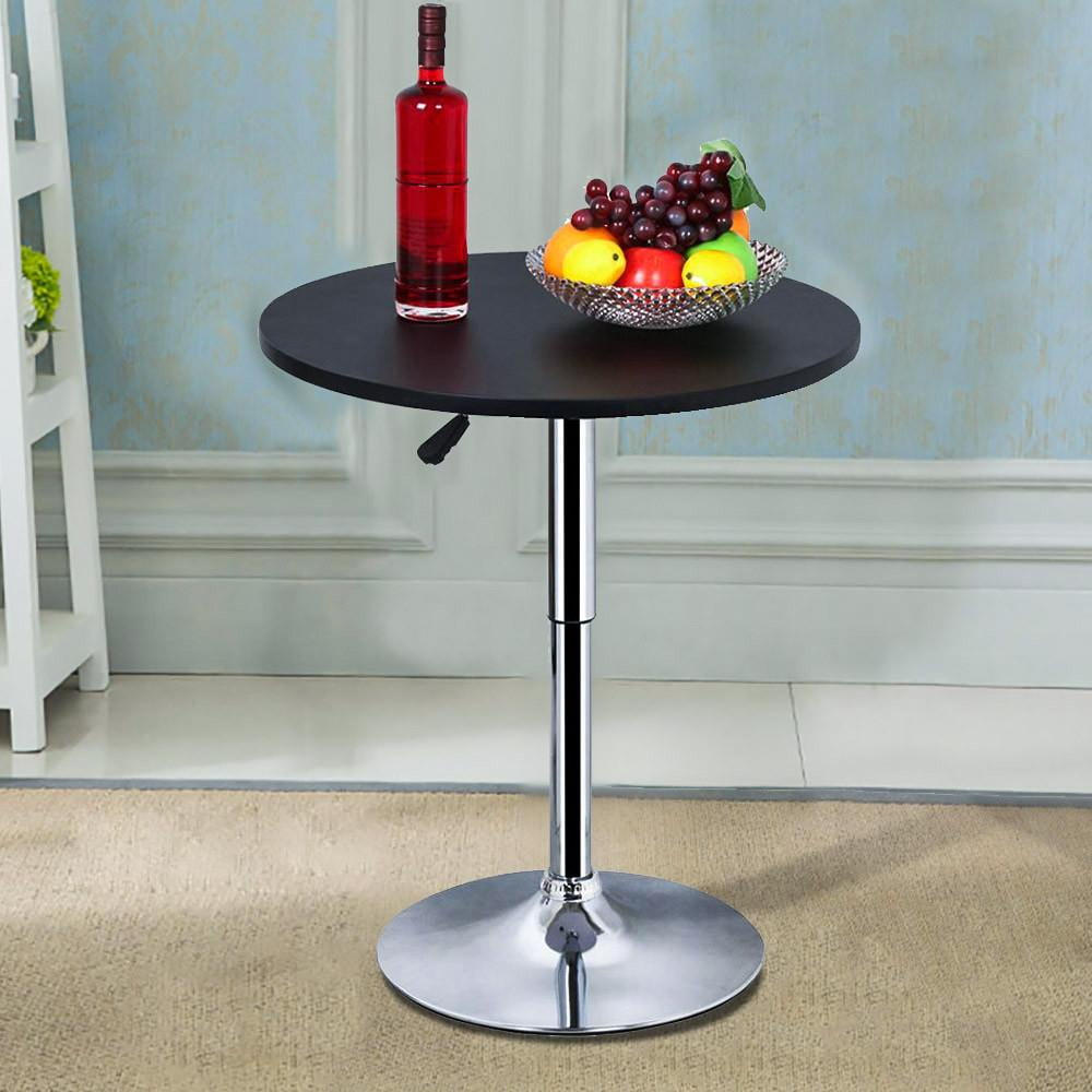 Topeakmart 27.5”- 36” Height Adjustable Modern Pub Table with 360° Swivel MDF Top, Black