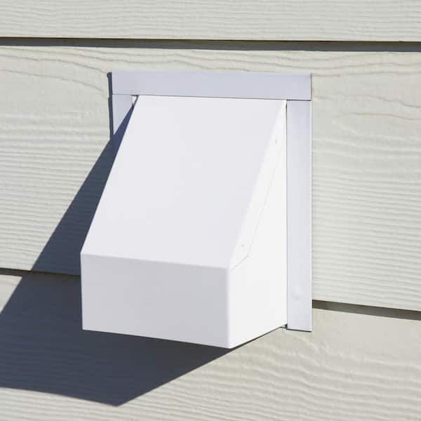 4 in. Round Heavy-Duty Wall Vent with Damper in White