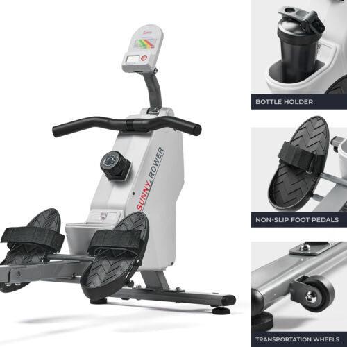 Sunny Health Fitness SMART Magnetic Rowing Machine w/ Bluetooth - SF-RW521020
