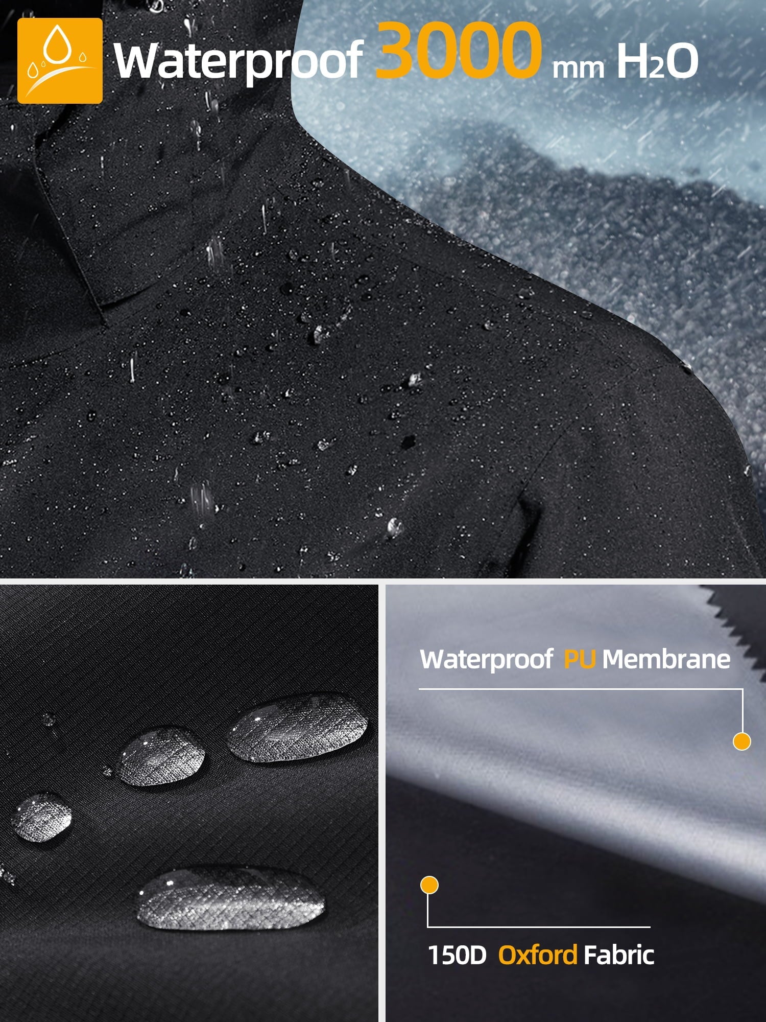 Golden Camel Men's Ski Jacket Windproof Winter Coat with Hood