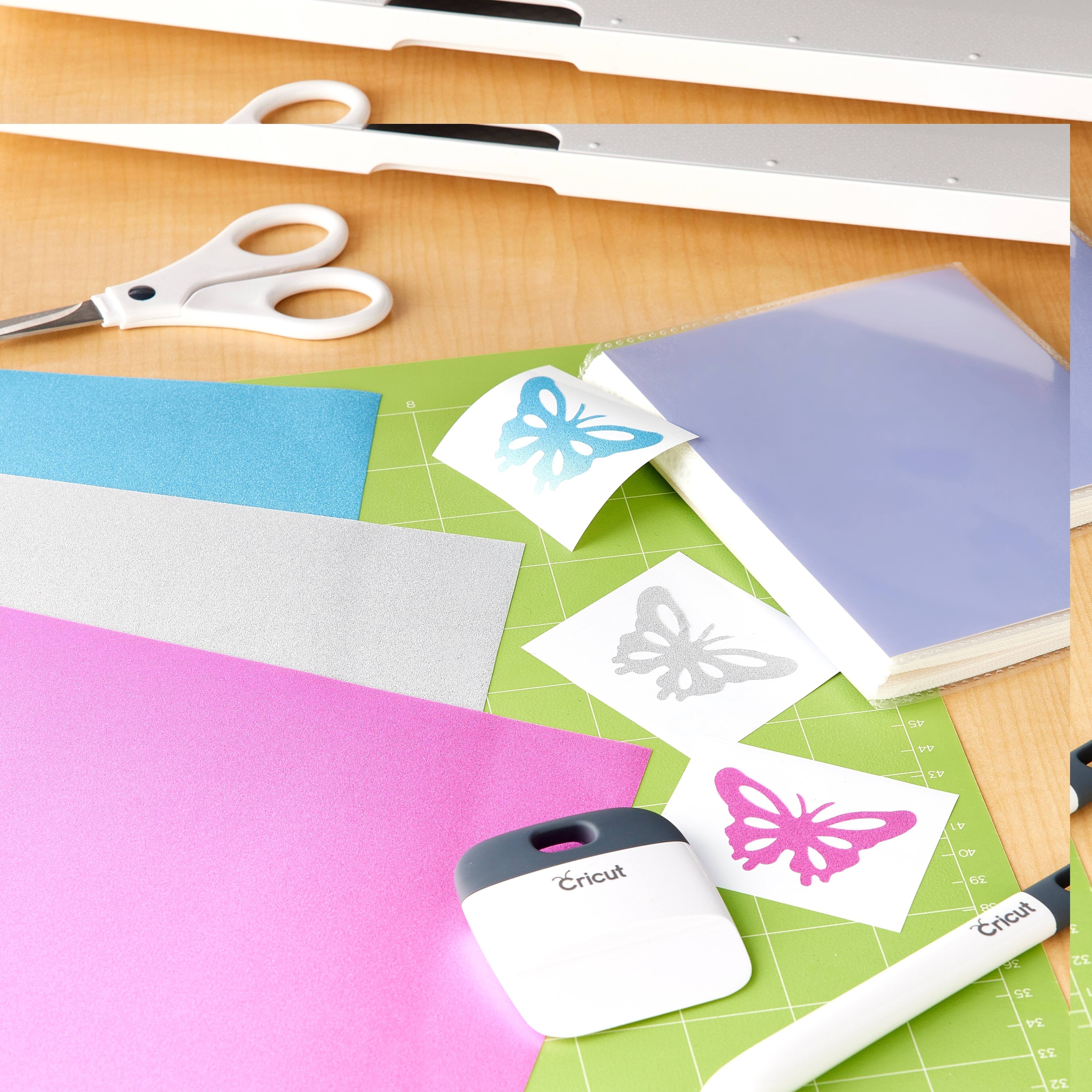 9 Packs: 3 ct. (27 total) Cricut® Premium Vinyl™ Shimmer Cotton Candy Sampler