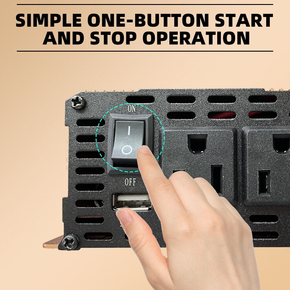 MDHAND 6000W/5000W/4000W Car Power Inverter Pure Sine Wave DC 12V to AC 110V Solar Converter