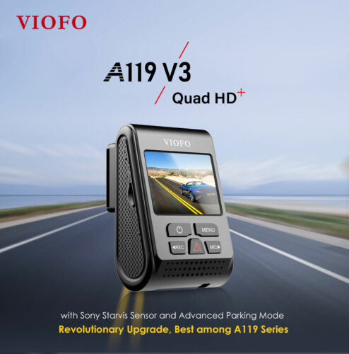 VIOFO A119 V3 Dash Cam 2K 2560x1600P Quad HD+ Car Dash Camera with GPS Logger